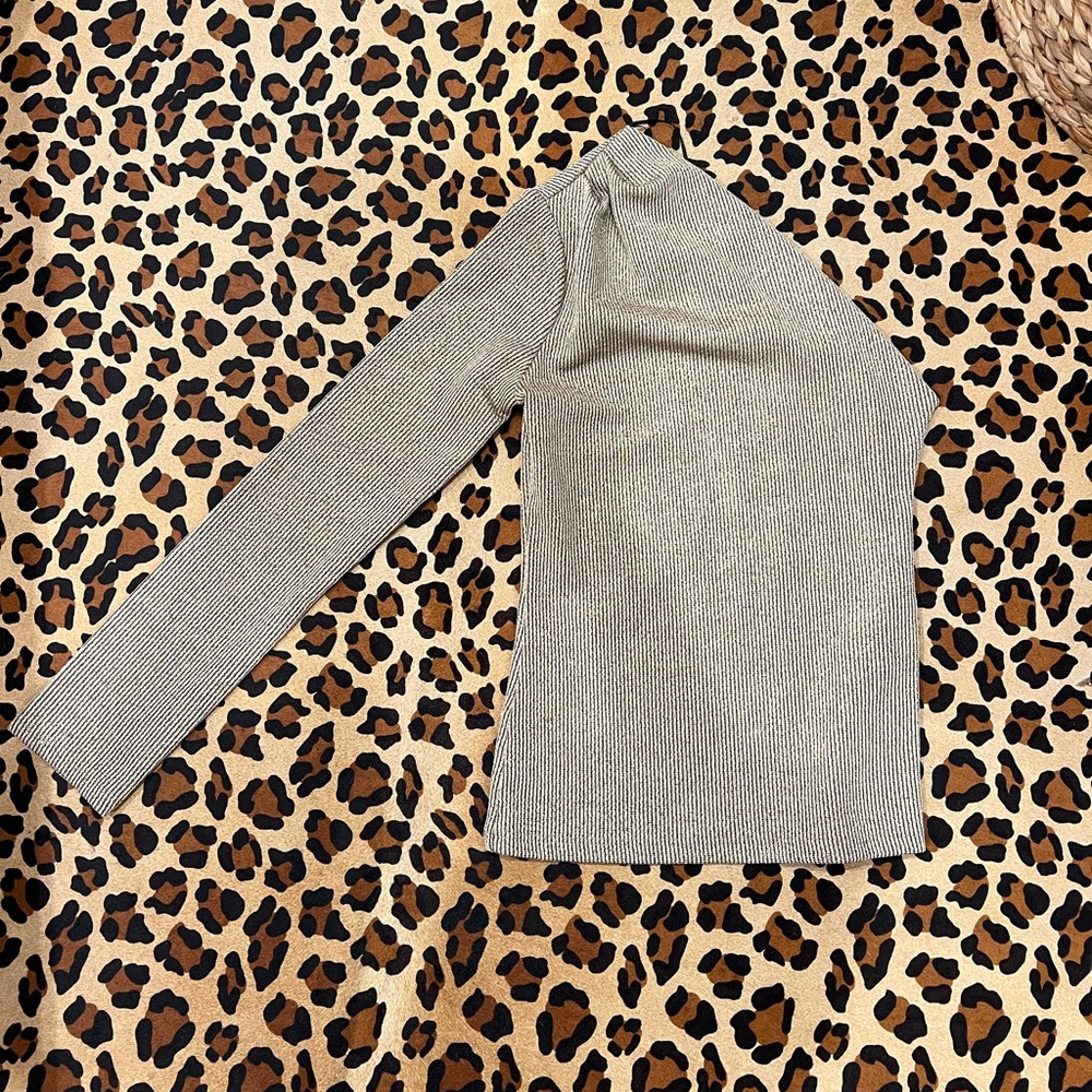 Zara Gold/black one shoulder shimmery long sleeve